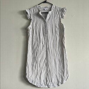 Splendid Cream and Gray Striped Top